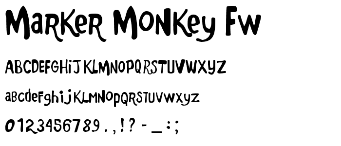 Marker Monkey FW font